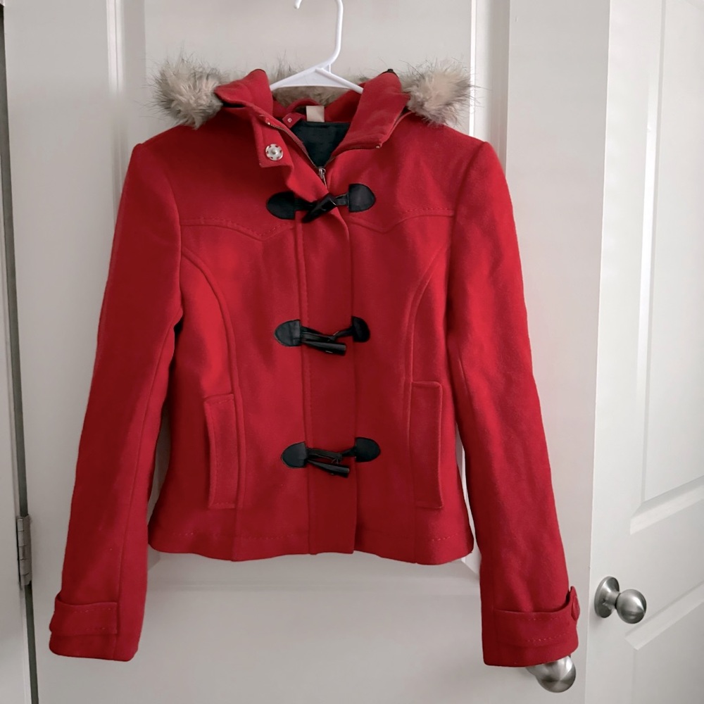 H&M kids jacket with fluffy hood